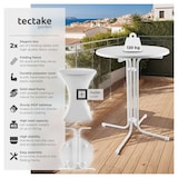 thumbnail of tectake Mesa alta plegable EREN, con funda, 90 x 110 cm  Blanco