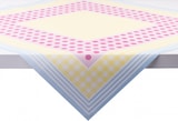 thumbnail of Sovie HOME Tischdecke Willi in Gelb-Rosa aus Linclass® Airlaid 80 x 80 cm, 1 Stück - Punkte Karo Streifen