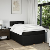 thumbnail of vidaXL Boxspringbett mit Matratze Schwarz 120x200 cm Stoff