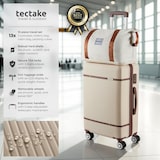 thumbnail of tectake Ensemble de valises MADISON 13 pièces avec serrure TSA 49 x 30 x 76 cm Crème