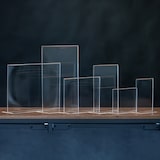 thumbnail of HMF Acryl Tischaufsteller DIN A6, Doppelseitiger T-Ständer Aufsteller, 10 Stück, Hochformat, Glasklar