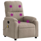 thumbnail of vidaXL Massagesessel Taupe Mikrofasergewebe