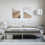 thumbnail of vidaXL Bedframe met hoofdbord metaal wit 193x203 cm