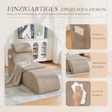 thumbnail of Merax Relaxsessel ergonomisch, Einzelsofa mit abnehmbarer Sitzauflage und Seitentasche, Khaki