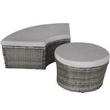 thumbnail of tectake Bain de soleil rond modulable SANTORIN - gris - 406107