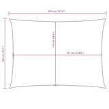 thumbnail of Voile de parasol tissu oxford rectangulaire 2x3,5 m blanc Modèle Soleil Calypso