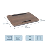 thumbnail of Relaxdays Laptopkissen mit Handyhalter, BxT: 42 x 32 cm, Laptopunterlage für Bett & Sofa, Laptop Knietablett, braun/grau