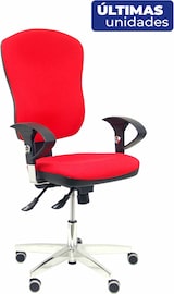 thumbnail of Moral Silla  , brazos regulables Respaldo y asiento tapizado en tela color rojo.