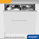 thumbnail of Exquisit Geschirrspüler EGSP6012-E-030E silber | Spülmaschine 60 cm | ECO-Modus | Maßgedecke: 12 | Vollintegriert