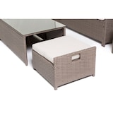 thumbnail of Conjunto de jardim em polirattan, sofá de canto, mesa com tampo em vidro e 3 assentos, elegante e confortável para terraço ou jardim – Set Latina