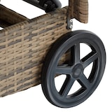 thumbnail of tectake Wicker ligbed met wielen - natuur/donkergrijs - 404589