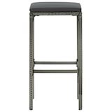 thumbnail of vidaXL 5-tlg. Gartenbar-Set mit Kissen Poly Rattan Grau