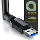 thumbnail of Aplic WLAN Adapter 1200MBit/s - 2,4Ghz + 5Ghz - Dual Band - 5 dBi externe Antenne - Mini WiFi Stick 1200 MBit/s - Wireless LAN - USB 3.2 Gen.1