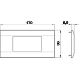 thumbnail of OBO Bettermann Abdeckrahmen S990-AF2 RW 6107102