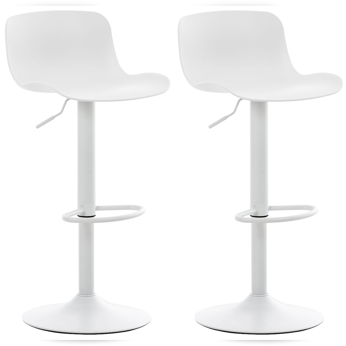 CLP 2er Set Barhocker Almada weiß