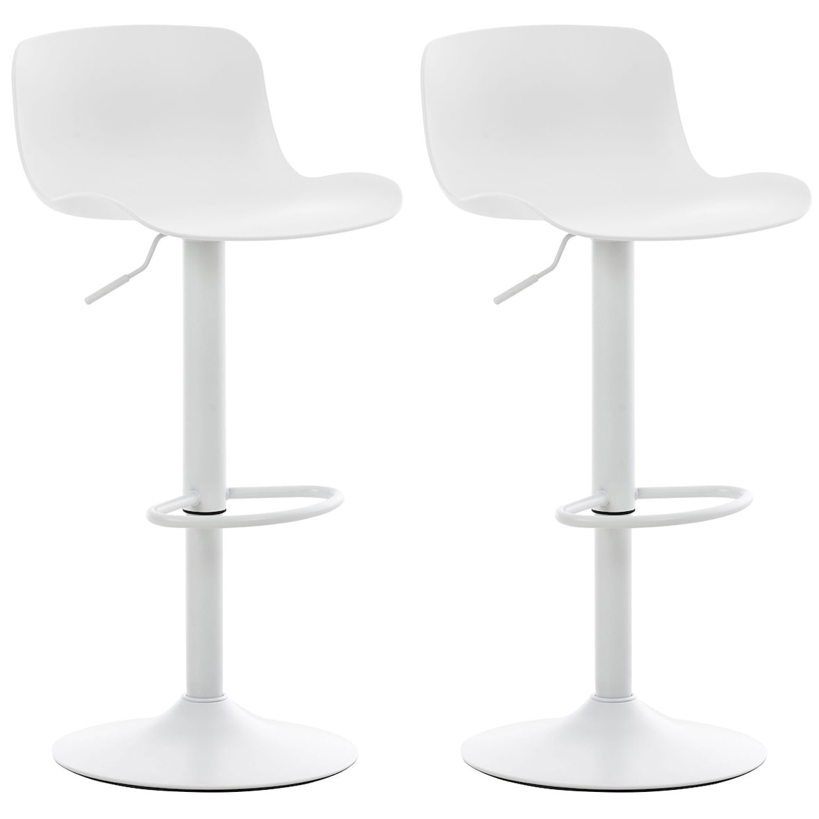 Set van 2 barkrukken Almada Kunststof wit