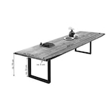 thumbnail of SAM® Esstisch Baumkante massiv Akazie natur 300 x 110 schwarz VALIN