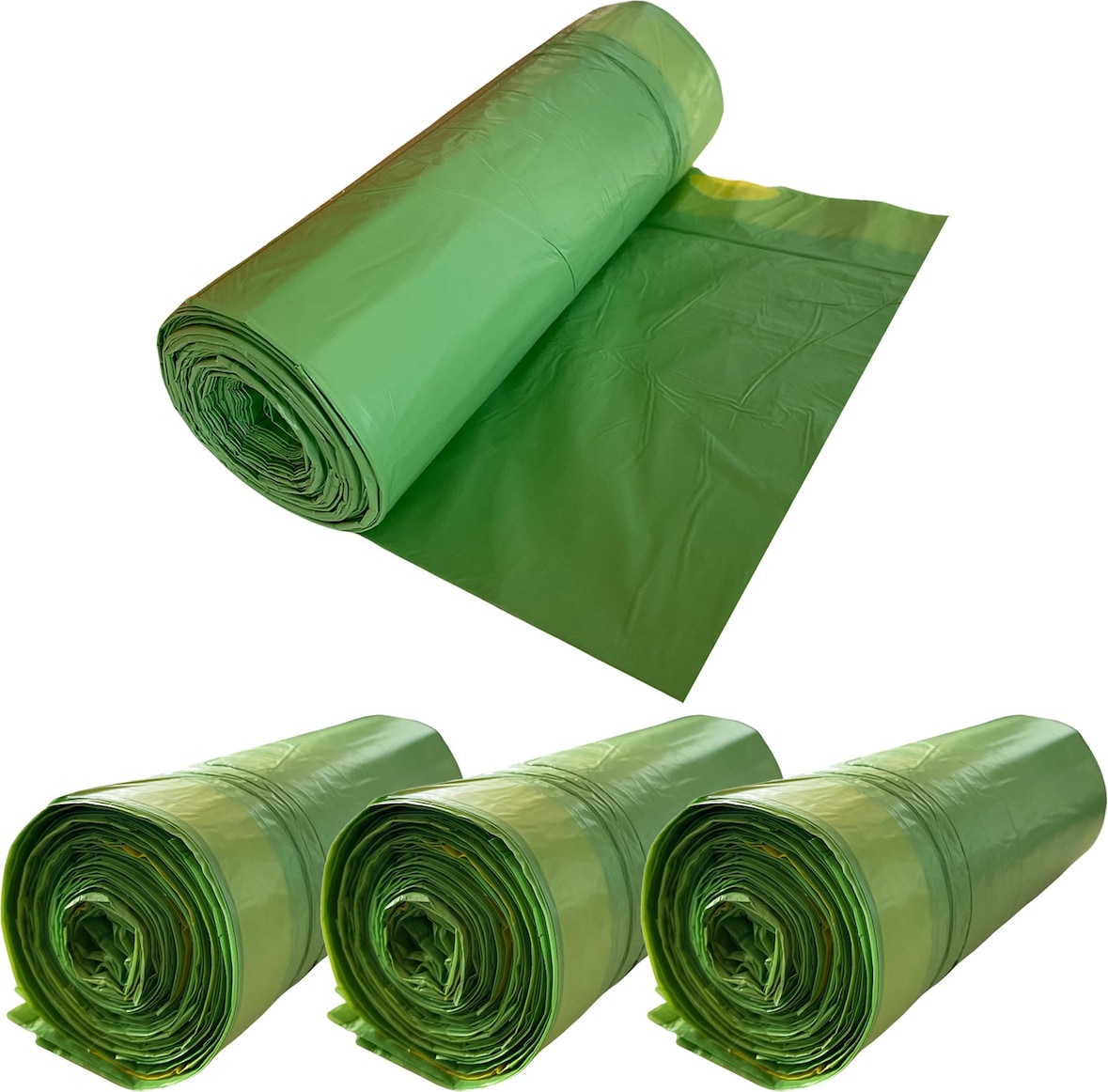 Wellhome – Packung mit 120 extra widerstandsfähigen 40-l-Müllsäcken mit Selbstverschluss und Tropfschutz, ideal für Bio-Marken