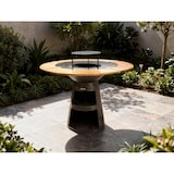 thumbnail of PURLINE Barbecue rond avec plaque en acier, grille et plateau en bois EFP59B WOOD
