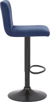 thumbnail of Décoshop26 - Barhocker x1 drehbar höhenverstellbar gesteppter Sitz in blauem Samt und schwarzem Metall 10_0005000