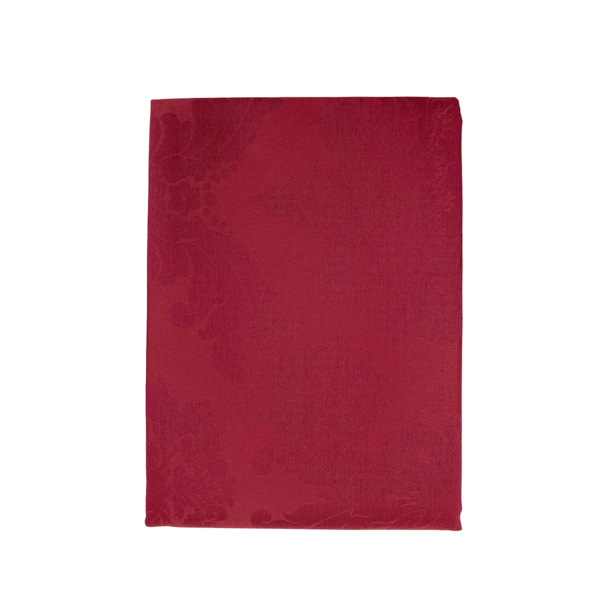 Toalha Mesa 120x120cm cor Bordeaux Refª Renascença 50%alg/50%pol