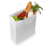 thumbnail of MONOUSO - Bolsa Papel Kraft Blanca con Asas 110g/m² 42+16x49cm (250 Uds)