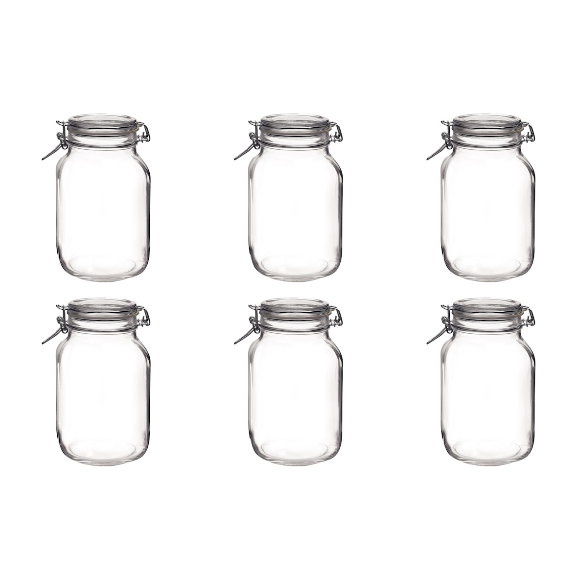 Rocco Bormioli Vorratsglas Fido Einmachglas 2 Liter 6 Stück