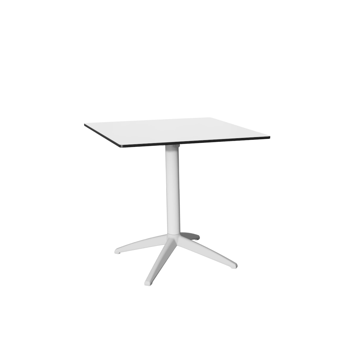 Mesa Café 60x60, folding Tampo Fenólico Compacto cor branca