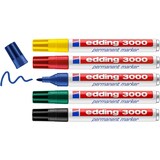 thumbnail of Edding permanent marker 3000, blister van 5 stuks in geassorteerde basiskleuren