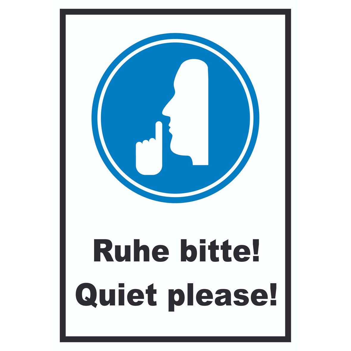 Ruhe bitte Quiet please Schild A6 (105x148mm)