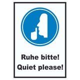 thumbnail of Ruhe bitte Quiet please Schild A6 (105x148mm)