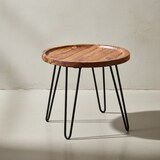 thumbnail of Couchtisch aus Sheeshamholz, Modernes Design mit Haarnadelbeinen. 45x41x40 cm | Kadima Design