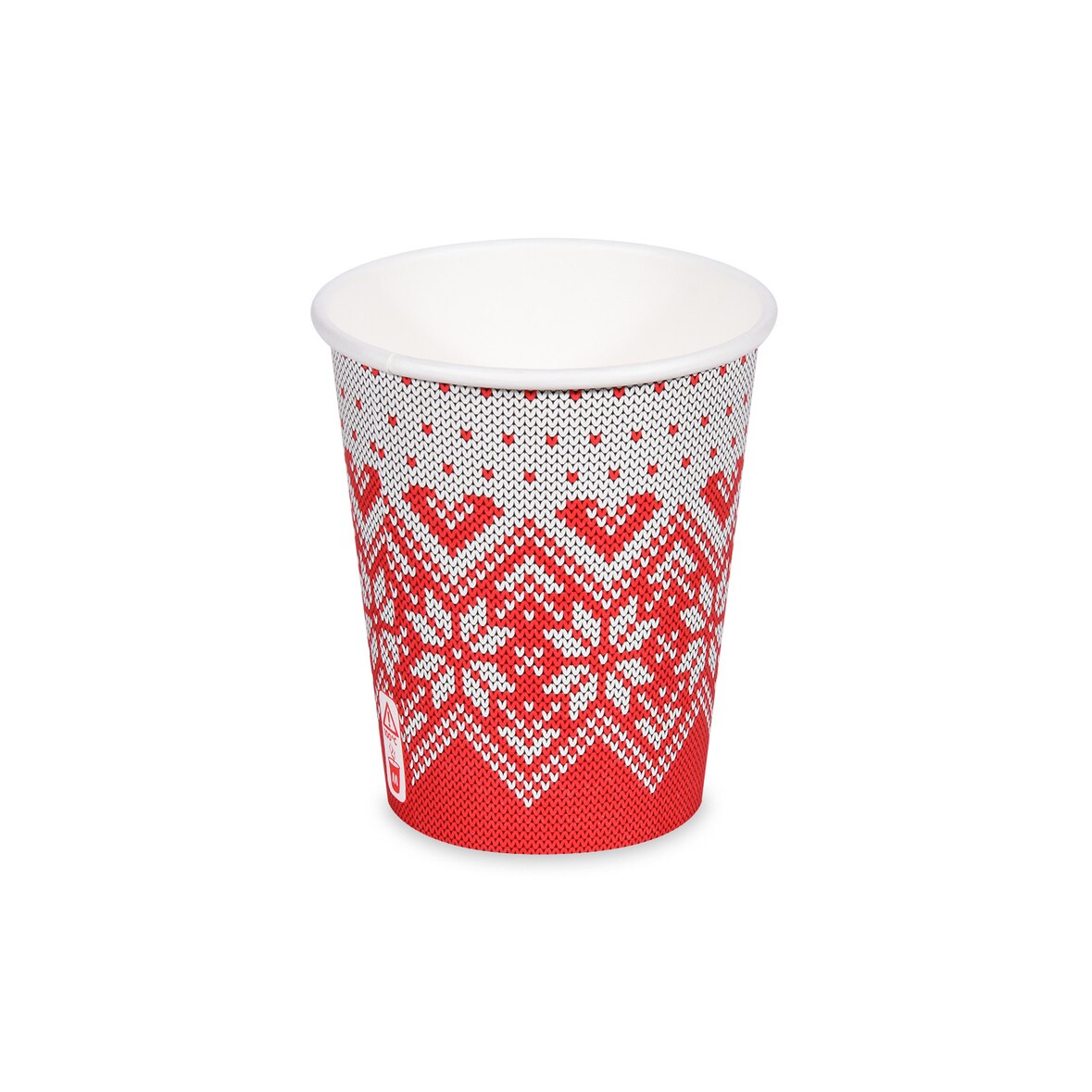 DeinPack 1000 Glühweinbecher 200 ml – Winter Pappbecher mit Schneeflocken Motiv