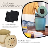 thumbnail of HMF Nachhaltiger Biomülleimer Küche, Geruchsdichter Komposteimer mit Deckel, 3 Liter, Beige