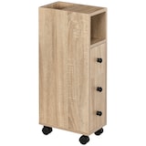 thumbnail of Armadietto da Bagno a colonna design compatto 4 ruote color rovere