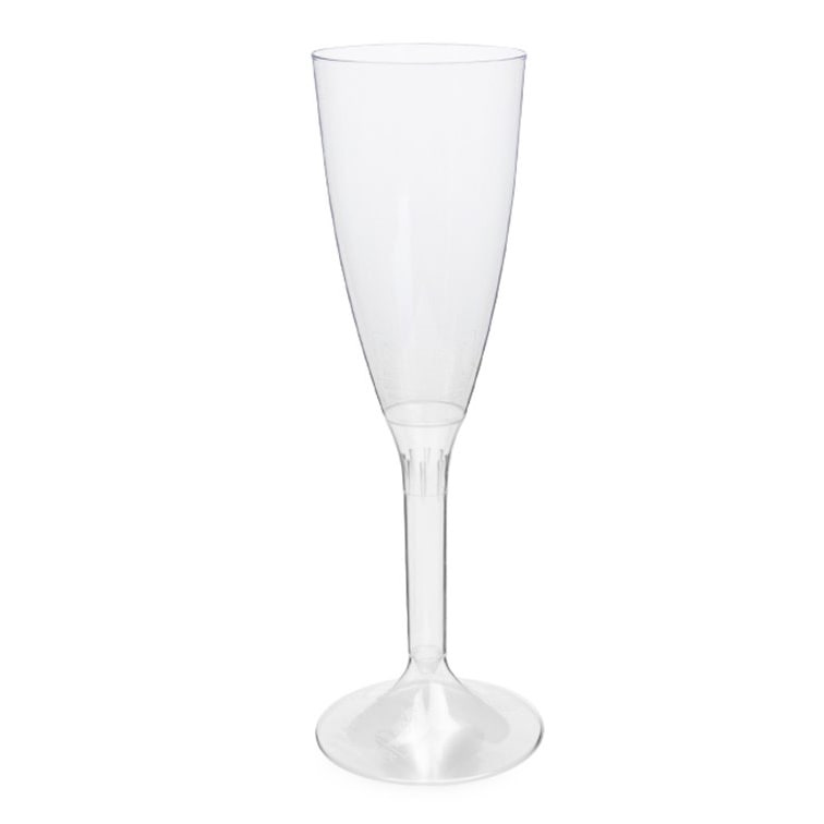 MONOUSO - Herbruikbaar Durable Champagneglazen/flutes 120ml PS transparante voet (200 stuks)