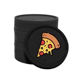 thumbnail of CombiCraft Kunststoff Wertmarken mit Pizzastück-Aufdruck in Schwarz 29 mm Durchmesser - 100 Stück pro Packung