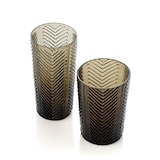 thumbnail of Bazar Bizar Longdrinkglas van glas 10x10x17.5 cm rookbruin