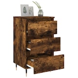 thumbnail of Tables de chevet 2 pcs chêne fumé 40x35x69 cm bois ingénierie – Modèle Ligne Droite
