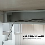 thumbnail of bümö manuell höhenverstellbarer Schreibtisch 160x80 cm in weiß - PC Tisch höhenverstellbar & groß, höhenverstellbarer Tisch Büro, großer