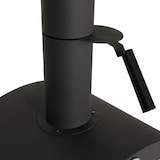 thumbnail of Forno per pizza da giardino doppia griglia pietra refrattaria con ruote HWC-N15 166x70x48cm acciaio nero