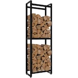 thumbnail of DELUKE® Kaminholzregal innen Metall STAPO 25x50x150cm Brennholzregal innen Kaminholzständer Kaminholzhalter Feuerholzregal Holz stapeln Wohnzimmer