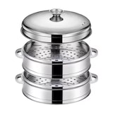 thumbnail of Vaporiera in acciaio inox a 2 strati con coperchio Ø20,5 cm