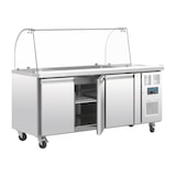 thumbnail of U serie gekoelde saladette 3-deurs | Met glazen opzetvitrine | 3x 1/1 GN | 1795x700x1360(h)mm