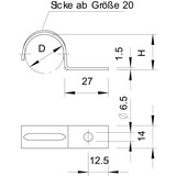 thumbnail of 100 Stk. OBO Bettermann Befestigungsschelle 1015 RB 20 G 1010794