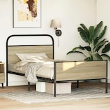 thumbnail of vidaXL Bettgestell ohne Matratze 107x203 cm Sonoma-Eiche Holzwerkstoff