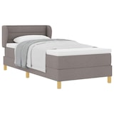 thumbnail of vidaXL Boxspringbett mit Matratze mit Kopfteil Taupe 80 x 200 cm Stoff