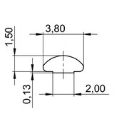 thumbnail of SCHROFF EMV-Dichtung (Textil) - EMC PROFILDICHTUNG 6HE 10STK