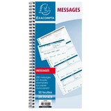 thumbnail of Exacompta - Réf. 13292E - Carton de 5 Carnets spiralés 29,7x14,8cm - Messages téléphones (4 à la page) - 50 feuilles dupli autocopiantes