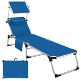 thumbnail of tectake Bain de soleil Aurelie en aluminium, 6 positions - bleu -405104